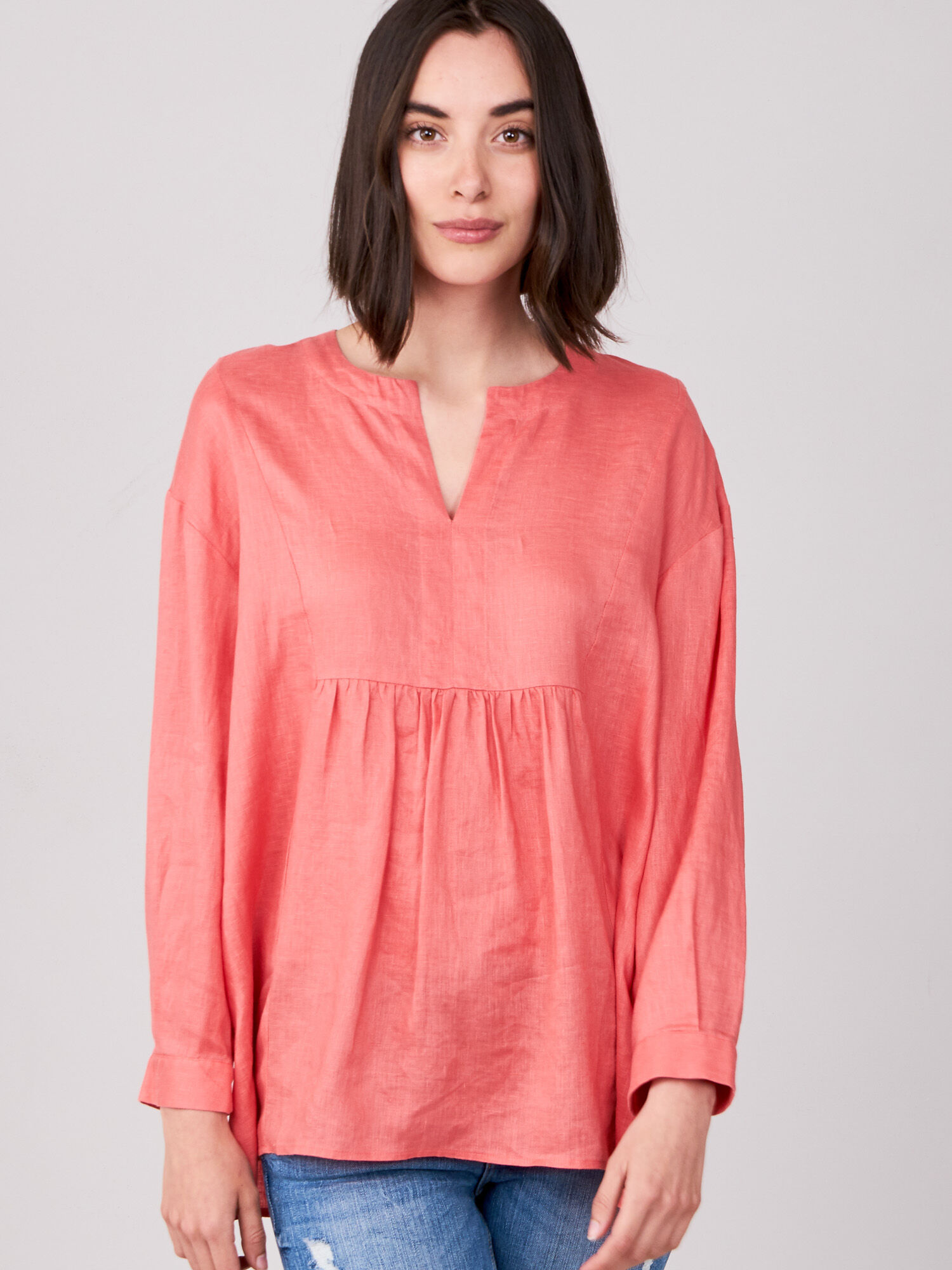 Blouse van zuiver linnen