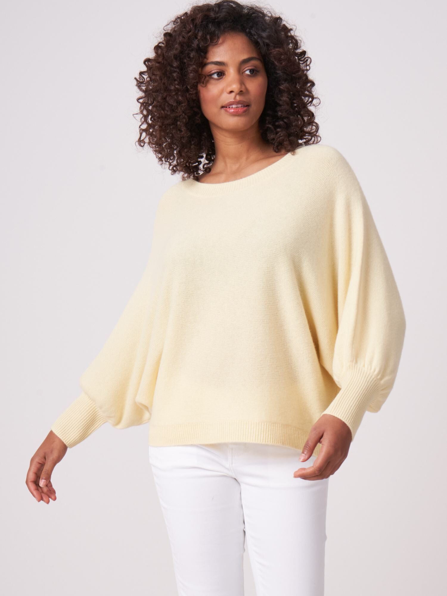 Poncho-trui van biologische cashmere