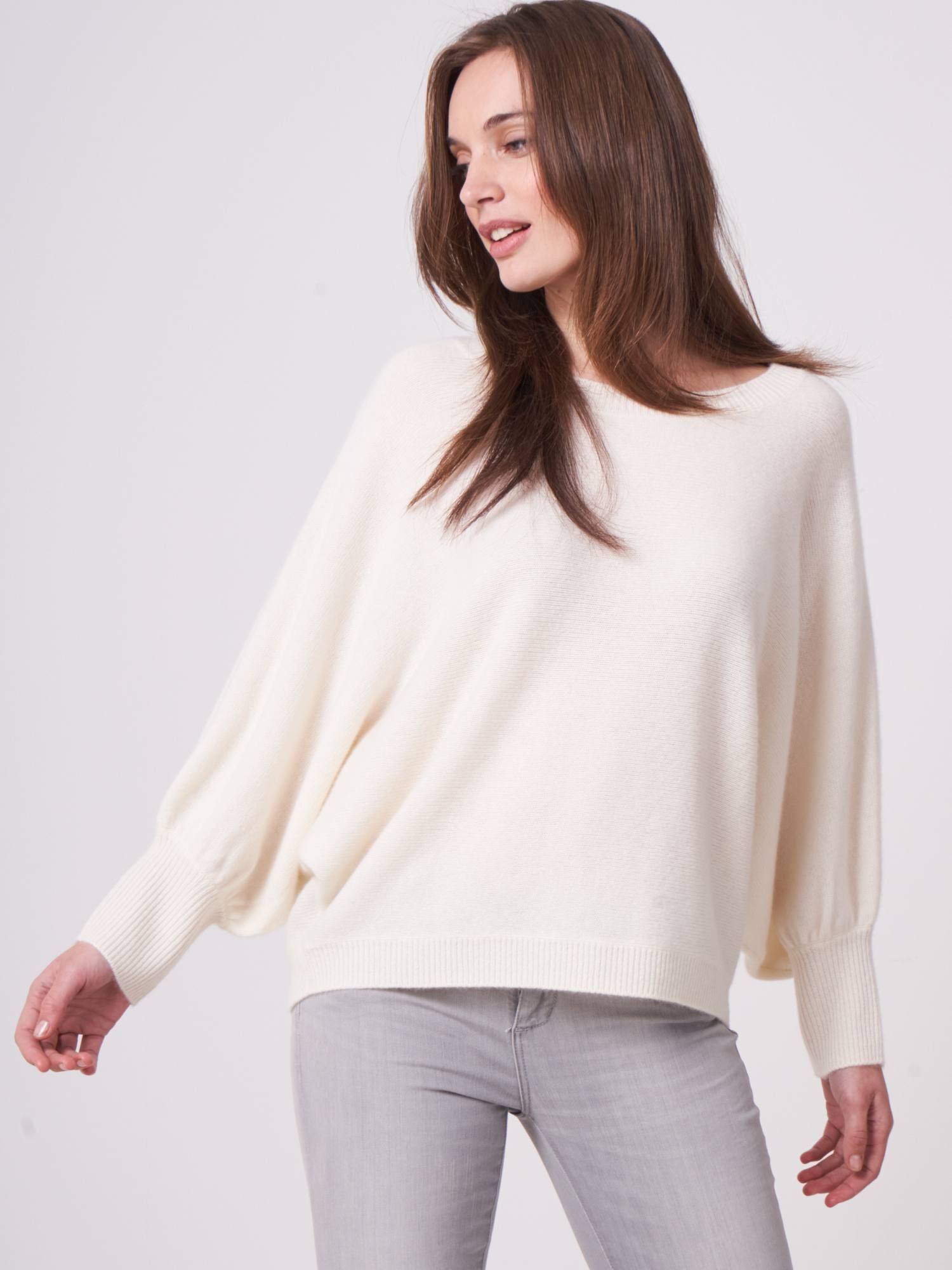 Poncho-trui van biologische cashmere