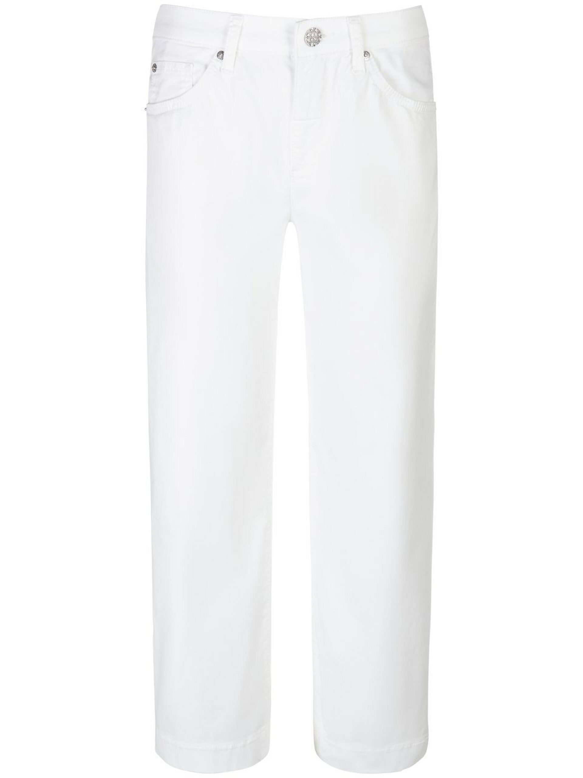 Straight Fit-7/8-broek model Chino Turn Up Van Mac wit